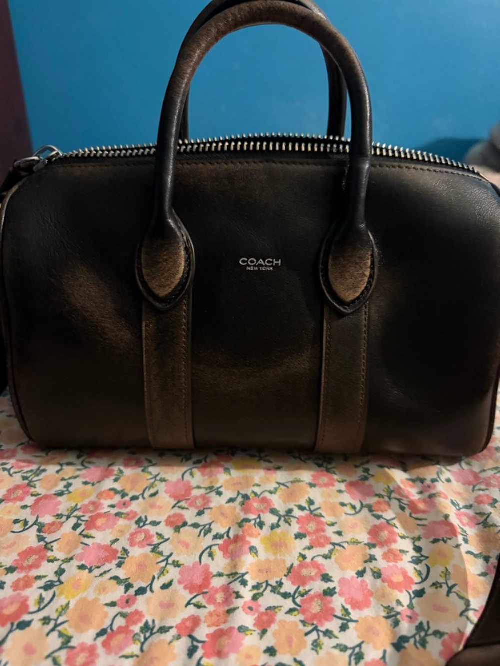 COACH Black Leather Men's Top-Handle Briefcase